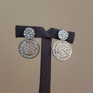 Rhinestone circle earrings